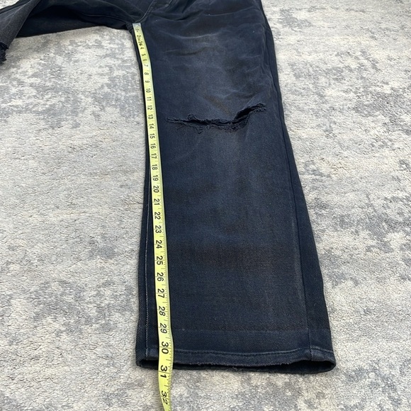 NWT One Teaspoon Smiths Trouser Jeans Faded Black Slits Rips Sz 24 - Picture 12 of 15